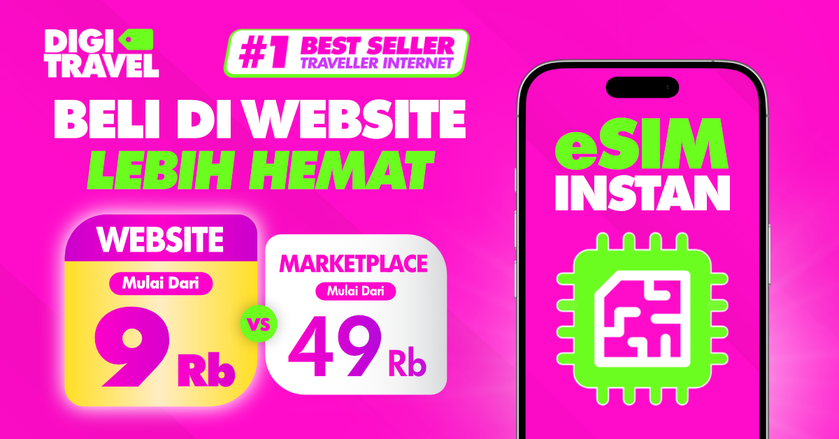 Lebih Hemat beli eSIM di Website Digitravel